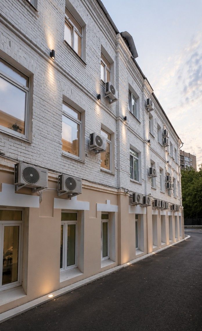фасад дома, здание по адресу г Москва, Напрудный пер, д 8 стр 1 